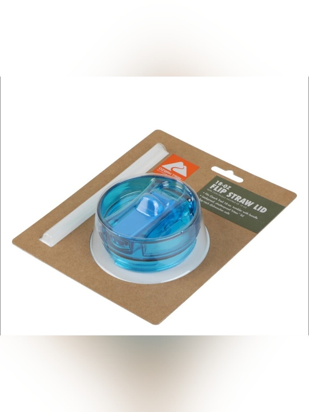 2 Ozark Trail Blue 18oz Flip Straw Lids